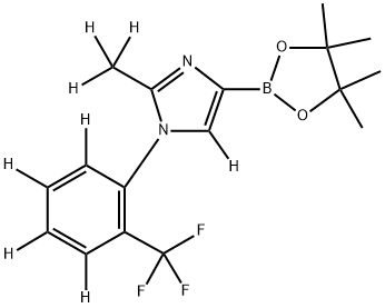 2-(methyl-d3)-4-(4,4,5,5-tetramethyl-1,3,2-dioxaborolan-2-yl)-1-(2-(trifluoromethyl)phenyl-3,4,5,6-d4)-1H-imidazole-5-d Struktur