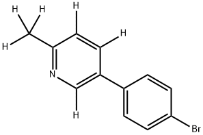 5-(4-bromophenyl)-2-(methyl-d3)pyridine-3,4,6-d3 Struktur