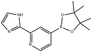 2-(1H-imidazol-2-yl)-4-(4,4,5,5-tetramethyl-1,3,2-dioxaborolan-2-yl)pyridine Struktur