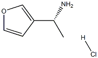 (1R)-1-(FURAN-3-YL)ETHAN-1-AMINE HYDROCHLORIDE Struktur