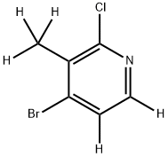 4-bromo-2-chloro-3-(methyl-d3)pyridine-5,6-d2 Struktur