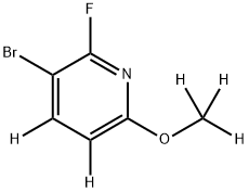 3-bromo-2-fluoro-6-(methoxy-d3)pyridine-4,5-d2 Struktur