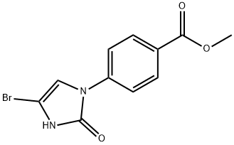 methyl 4-(4-bromo-2-oxo-2,3-dihydro-1H-imidazol-1-yl)benzoate Struktur