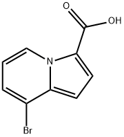 8-Bromo-indolizine-3-carboxylic acid Struktur