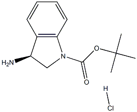 (S)-3-Amino-2,3-dihydro-indole-1-carboxylic acid tert-butyl ester hydrochloride Struktur