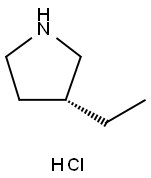 (3R)-3-ethylpyrrolidine hydrochloride Struktur