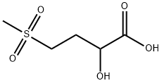 Butanoic acid, 2-hydroxy-4-(methylsulfonyl)- Struktur