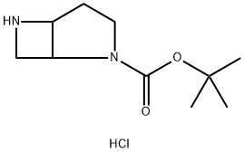 2,6-Diaza-bicyclo3.2.0heptane-2-carboxylic acid tert-butyl ester hydrochloride Struktur