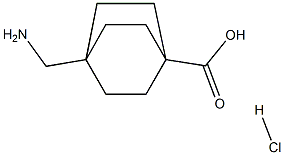 4-(aminomethyl)bicyclo[2.2.2]octane-1-carboxylic acid hydrochloride Struktur