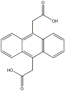 2-[10-(carboxymethyl)anthracen-9-yl]acetic acid Struktur