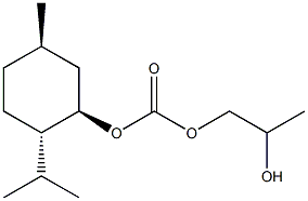 2-hydroxypropyl (1R,2S,5R)-2-isopropyl-5-methylcyclohexyl carbonate Struktur