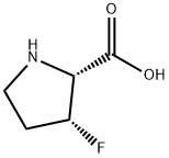 (2R,3R)-3-fluoropyrrolidine-2-carboxylic acid Struktur