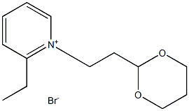 2-ethyl-1-(2-(1,3-dioxanyl)ethyl)-pyridinium bromide Struktur