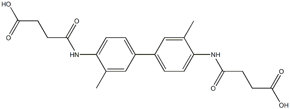 4-({4'-[(4-hydroxy-4-oxobutanoyl)amino]-3,3'-dimethyl[1,1'-biphenyl]-4-yl}amino)-4-oxobutanoic acid Struktur