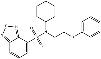 N-cyclohexyl-N-(2-phenoxyethyl)-2,1,3-benzothiadiazole-4-sulfonamide Struktur