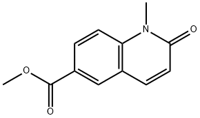 methyl 1-methyl-2-oxo-1,2-dihydroquinoline-6-carboxylate Struktur