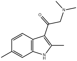 2-(dimethylamino)-1-(2,6-dimethyl-1H-indol-3-yl)ethanone Struktur