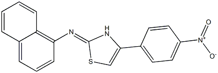 4-{4-nitrophenyl}-2-(1-naphthylimino)-2,3-dihydro-1,3-thiazole Struktur