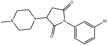 1-(3-bromophenyl)-3-(4-methylpiperazin-1-yl)pyrrolidine-2,5-dione Struktur