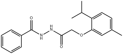 N'-[2-(2-isopropyl-5-methylphenoxy)acetyl]benzohydrazide Struktur