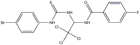 N-(1-{[(4-bromophenyl)carbamothioyl]amino}-2,2,2-trichloroethyl)-4-fluorobenzamide Struktur