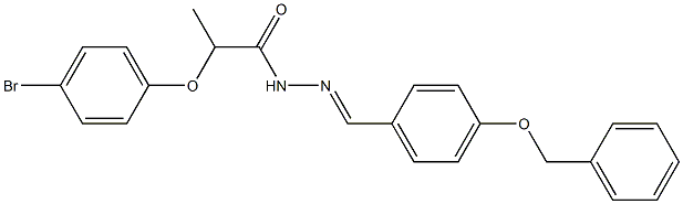 N'-[(1Z)-[4-(benzyloxy)phenyl]methylidene]-2-(4-bromophenoxy)propanehydrazide Struktur