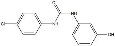 3-(4-chlorophenyl)-1-(3-hydroxyphenyl)urea Struktur