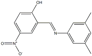 2-{[(3,5-dimethylphenyl)imino]methyl}-4-nitrophenol Struktur