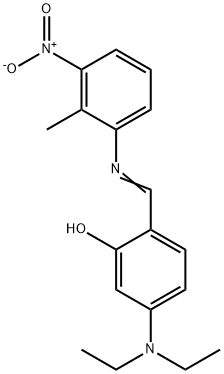 5-(diethylamino)-2-{[(2-methyl-3-nitrophenyl)imino]methyl}phenol Struktur