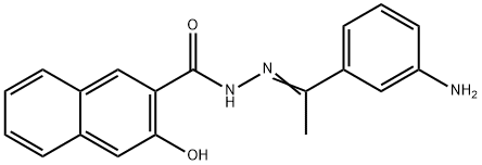 N'-[(E)-1-(3-aminophenyl)ethylidene]-3-hydroxy-2-naphthohydrazide Struktur