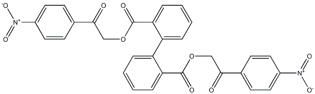 bis(2-{4-nitrophenyl}-2-oxoethyl) [1,1'-biphenyl]-2,2'-dicarboxylate Struktur