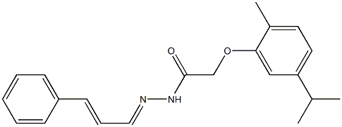 2-[2-methyl-5-(propan-2-yl)phenoxy]-N'-[(1Z,2E)-3-phenylprop-2-en-1-ylidene]acetohydrazide Struktur