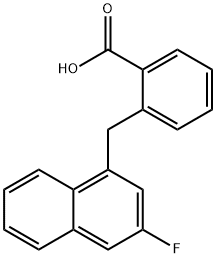 Benzoic acid, 2-[(3-fluoro-1-naphthalenyl)methyl]- Struktur