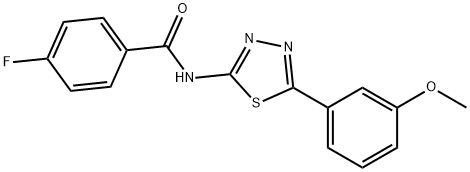 4-fluoro-N-[5-(3-methoxyphenyl)-1,3,4-thiadiazol-2-yl]benzamide Struktur