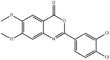 2-(3,4-dichlorophenyl)-6,7-dimethoxy-4H-3,1-benzoxazin-4-one Struktur