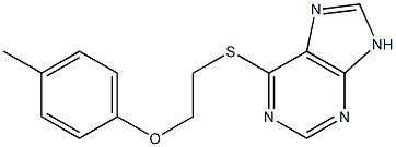 4-methylphenyl 2-(9H-purin-6-ylsulfanyl)ethyl ether Struktur