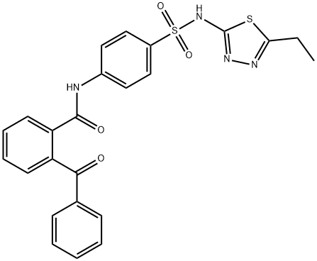 2-benzoyl-N-(4-{[(5-ethyl-1,3,4-thiadiazol-2-yl)amino]sulfonyl}phenyl)benzamide Struktur