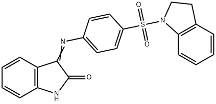 3-{[4-(2,3-dihydro-1H-indol-1-ylsulfonyl)phenyl]imino}-1,3-dihydro-2H-indol-2-one Struktur