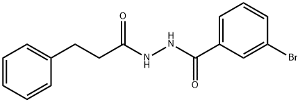 3-bromo-N'-(3-phenylpropanoyl)benzohydrazide Struktur