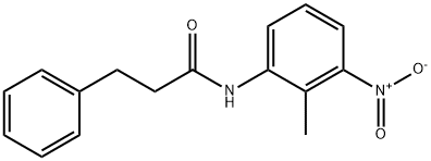 N-(2-methyl-3-nitrophenyl)-3-phenylpropanamide Struktur