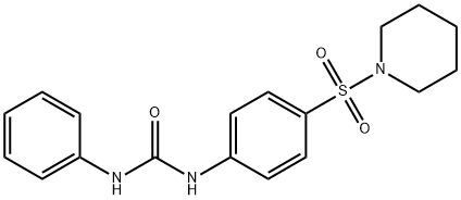 N-phenyl-N'-[4-(1-piperidinylsulfonyl)phenyl]urea Struktur