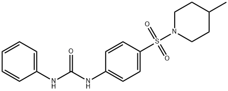 N-{4-[(4-methyl-1-piperidinyl)sulfonyl]phenyl}-N'-phenylurea Struktur