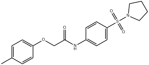 2-(4-methylphenoxy)-N-[4-(1-pyrrolidinylsulfonyl)phenyl]acetamide Struktur