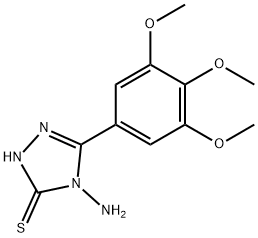 4-amino-5-(3,4,5-trimethoxyphenyl)-4H-1,2,4-triazole-3-thiol Struktur