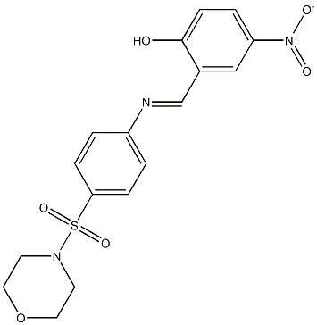 2-({[4-(4-morpholinylsulfonyl)phenyl]imino}methyl)-4-nitrophenol Struktur