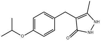 3H-Pyrazol-3-one, 1,2-dihydro-5-methyl-4-[[4-(1-methylethoxy)phenyl]methyl]- Struktur