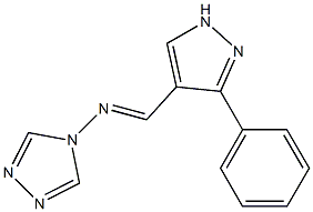 N-[(3-phenyl-1H-pyrazol-4-yl)methylene]-N-(4H-1,2,4-triazol-4-yl)amine Struktur