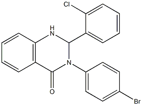 3-(4-bromophenyl)-2-(2-chlorophenyl)-2,3-dihydro-4(1H)-quinazolinone Struktur