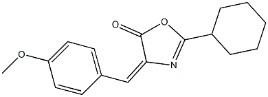 2-cyclohexyl-4-(4-methoxybenzylidene)-1,3-oxazol-5(4H)-one Struktur