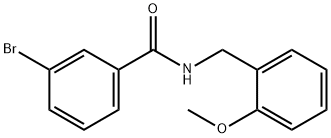 3-bromo-N-(2-methoxybenzyl)benzamide Struktur